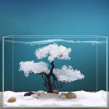 Load image into Gallery viewer, Aquarium Decorations Pink/White Sakura Safe Easy to Clean Aquascaping Tree Landscape Ornament Snowflake Tree Ornament for Fish Tank