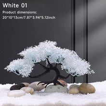 Load image into Gallery viewer, Aquarium Decorations Pink/White Sakura Safe Easy to Clean Aquascaping Tree Landscape Ornament Snowflake Tree Ornament for Fish Tank