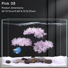 Load image into Gallery viewer, Aquarium Decorations Pink/White Sakura Safe Easy to Clean Aquascaping Tree Landscape Ornament Snowflake Tree Ornament for Fish Tank