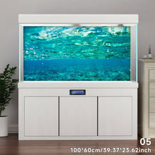 Load image into Gallery viewer, Aquarium Background Sticker Fish Tank Backdrop Forest/Moss/Ocean World DIY Cutting Available Background Self Cling Aquarium Wallpaper Decorations