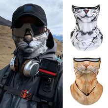 Load image into Gallery viewer, Outdoor Cycling Earloop Mask with 3D Animal Pattern Half Face Neck Protection Ultraviolet-proof Windproof Mask Cycling Supplies