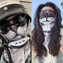Load image into Gallery viewer, Outdoor Cycling Earloop Mask with 3D Animal Pattern Half Face Neck Protection Ultraviolet-proof Windproof Mask Cycling Supplies