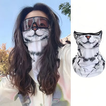 Load image into Gallery viewer, Outdoor Cycling Earloop Mask with 3D Animal Pattern Half Face Neck Protection Ultraviolet-proof Windproof Mask Cycling Supplies