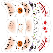 Load image into Gallery viewer, Halloween Facial Sticker Freckle Transfer Tattoo Decals DIY Festival Party Face Tattoo Decorations Makeup Cosmetic Tools