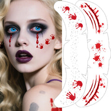 Load image into Gallery viewer, Halloween Facial Sticker Freckle Transfer Tattoo Decals DIY Festival Party Face Tattoo Decorations Makeup Cosmetic Tools