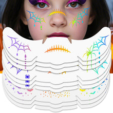 Load image into Gallery viewer, Halloween Facial Sticker Freckle Transfer Tattoo Decals DIY Festival Party Face Tattoo Decorations Makeup Cosmetic Tools