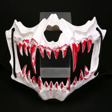 Load image into Gallery viewer, Blood Half-Face Mask Men Dragon Tiger Wolf Mask Horror Halloween Costume Props Skeleton Carnival Mask Party Cosplay Prop