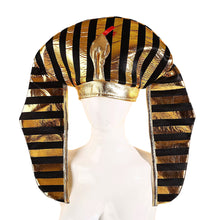 Load image into Gallery viewer, Halloween Golden Pharaoh Hats Snake Head Hats Costume Props Mask Party Cosplay Prop
