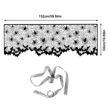 Load image into Gallery viewer, Halloween Decoration Black Lace Cobweb Tablecloth Table Lampshade Decoration 20x60in