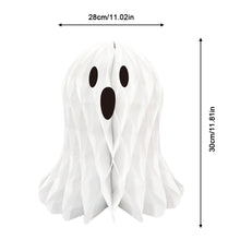 Load image into Gallery viewer, Halloween Paper Ghost Decoration with Hanging Rope Creative Spooky Funny Halloween Hanging Props Garden Party Decor Supplies