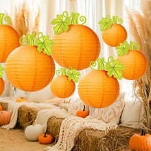 Load image into Gallery viewer, Halloween Paper Lantern Hanging Creative Pumpkin Funny Halloween Hanging Props Garden Party Decor Supplies
