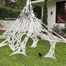 Load image into Gallery viewer, Halloween Scary Party Scene Props White Stretchy Cobweb Spider Web Scary Haunted House Yarn Halloween Decor Party Accessories