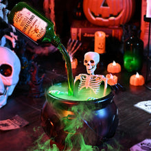 Load image into Gallery viewer, Cauldron Halloween Decor With Magic Floating Potion Bottles and Diffuser Home Bar Magic Party Horror Skeleton DIY Props Halloween