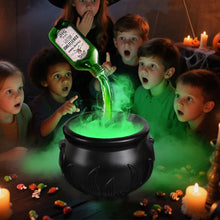 Load image into Gallery viewer, Cauldron Halloween Decor With Magic Floating Potion Bottles and Diffuser Home Bar Magic Party Horror Skeleton DIY Props Halloween