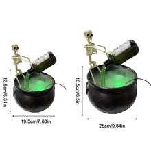 Load image into Gallery viewer, Cauldron Halloween Decor With Magic Floating Potion Bottles and Diffuser Home Bar Magic Party Horror Skeleton DIY Props Halloween
