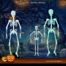 Load image into Gallery viewer, Luminous Hanging Skeleton Decoration Scary House Scary Pendant Props Halloween Party Yard Garden Decoration Glow Fake Skull