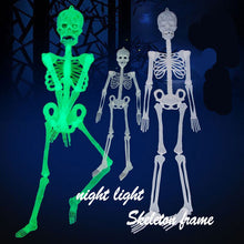 Load image into Gallery viewer, Luminous Hanging Skeleton Decoration Scary House Scary Pendant Props Halloween Party Yard Garden Decoration Glow Fake Skull