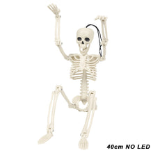 Load image into Gallery viewer, Luminous Hanging Skeleton Movable Joints Scary House Scary Pendant Props Halloween Party Yard Garden Decoration Glow Fake Skull