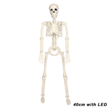 Load image into Gallery viewer, Luminous Hanging Skeleton Movable Joints Scary House Scary Pendant Props Halloween Party Yard Garden Decoration Glow Fake Skull