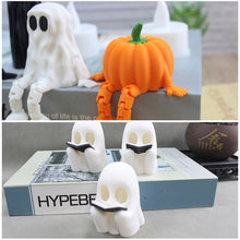 Load image into Gallery viewer, Halloween Pumpkin Figurine 3D Printed Sitting Pumpkin Desktop Halloween Decorations Creative Party Gift Ornaments