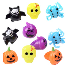 Load image into Gallery viewer, LED Light Halloween Ring Glowing Pumpkin Ghost Skull Rings Kids Gift Halloween Party Decoration for Home Horror Props Supplies