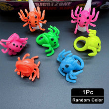 Load image into Gallery viewer, LED Light Halloween Ring Glowing Pumpkin Ghost Skull Rings Kids Gift Halloween Party Decoration for Home Horror Props Supplies