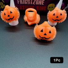 Load image into Gallery viewer, LED Light Halloween Ring Glowing Pumpkin Ghost Skull Rings Kids Gift Halloween Party Decoration for Home Horror Props Supplies
