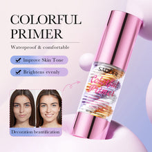 Load image into Gallery viewer, Face Makeup Primer Tri-color Cream Brighten Contour Color Isolation Waterproof Makeup Foundation Natural Makeup Base Cream