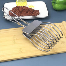 Load image into Gallery viewer, Finger-safe Cutting Tool Food Cutter Stainless Steel Meat Slicing Tongs for Bbq Kitchen Aid Beef Cutting Tool for Vegetables