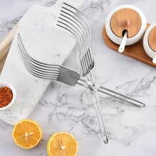 Load image into Gallery viewer, Finger-safe Cutting Tool Food Cutter Stainless Steel Meat Slicing Tongs for Bbq Kitchen Aid Beef Cutting Tool for Vegetables