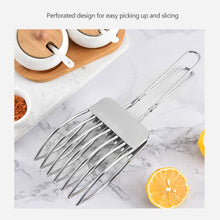 Load image into Gallery viewer, Finger-safe Cutting Tool Food Cutter Stainless Steel Meat Slicing Tongs for Bbq Kitchen Aid Beef Cutting Tool for Vegetables