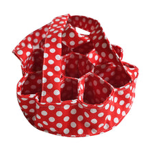 Load image into Gallery viewer, Farm Egg Collection Basket Canvas Storage Bag with Handle Multi-Pocket Organizer for Chicken Duck Goose Eggs Reusable