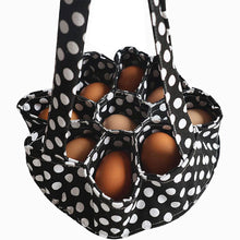 Load image into Gallery viewer, Farm Egg Collection Basket Canvas Storage Bag with Handle Multi-Pocket Organizer for Chicken Duck Goose Eggs Reusable
