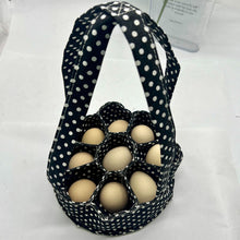 Load image into Gallery viewer, Farm Egg Collection Basket Canvas Storage Bag with Handle Multi-Pocket Organizer for Chicken Duck Goose Eggs Reusable