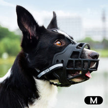 Load image into Gallery viewer, Anti-Biting Dog Mouth Cover With Reflective Strip Adjustable Dog Muzzle Anti-barking Mask Soft Rubber Can Drink Water Dog Accessories