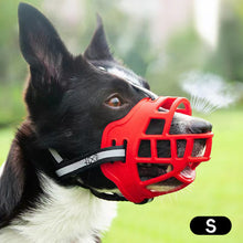 Load image into Gallery viewer, Anti-Biting Dog Mouth Cover With Reflective Strip Adjustable Dog Muzzle Anti-barking Mask Soft Rubber Can Drink Water Dog Accessories