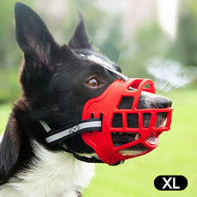 Load image into Gallery viewer, Anti-Biting Dog Mouth Cover With Reflective Strip Adjustable Dog Muzzle Anti-barking Mask Soft Rubber Can Drink Water Dog Accessories