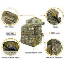 Load image into Gallery viewer, Tactical Vest Hydration Pack Shoulder Bag Hunting Vest Plate Carrier Expansion Helmet Bag Outdoor Airsoft Equipment Molle Pouch