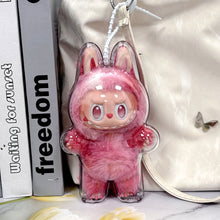 Load image into Gallery viewer, Protective Acrylic Storage Case For Plush Dolls Display Bag for Labubu V3 No Doll Transparent Portable Cable Organizer Box