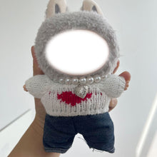 Load image into Gallery viewer, For 17cm Labubu Doll Clothes Fashion Clothing Pearl Necklace with Pendant Choker Necklace Mini Cute Doll Fashion Accessories