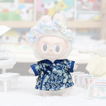 Load image into Gallery viewer, For 17cm Labubu Doll Clothes Fashion Head-pinned Flowers Doll Clothes Color Match Hairpin Dress Dolls Accessories Cute Little Clothes
