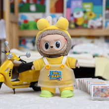 Load image into Gallery viewer, For 17cm Labubu Doll Clothes Fashion Transparent Jumpsuit Shirts Color Match Headband Hoodies Dolls Accessories Cute Little Clothes
