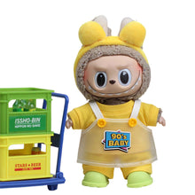 Load image into Gallery viewer, For 17cm Labubu Doll Clothes Fashion Transparent Jumpsuit Shirts Color Match Headband Hoodies Dolls Accessories Cute Little Clothes