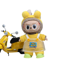 Load image into Gallery viewer, For 17cm Labubu Doll Clothes Fashion Transparent Jumpsuit Shirts Color Match Headband Hoodies Dolls Accessories Cute Little Clothes