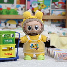 Load image into Gallery viewer, For 17cm Labubu Doll Clothes Fashion Transparent Jumpsuit Shirts Color Match Headband Hoodies Dolls Accessories Cute Little Clothes