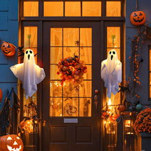Load image into Gallery viewer, Halloween LED Flashing Light Hanging Ghost Halloween Party Dress Up Glowing Wizard Hat Lamp Horror Props Home Decoration