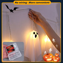 Load image into Gallery viewer, Halloween LED Flashing Light Hanging Ghost Halloween Party Dress Up Glowing Wizard Hat Lamp Horror Props Home Decoration