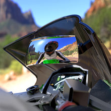 Load image into Gallery viewer, Motorcycle Windshield 180° Wide Angle Rearview Mirror Panoramic Visibility Street Bike Windscreen Lens Electric Bike Accessory