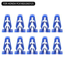 Load image into Gallery viewer, 10Pcs Motorcycle Front Cover Clips Headlight Housing Retainer Fasteners Fairing Push Rivets Replacement Plastic Clips for Honda PCX160/LEAD125