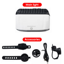 Load image into Gallery viewer, High-Brightness Bicycle Headlight With Remote Control High And Low Beam Integrated Aluminum Alloy Night Riding Safety Warning Light
